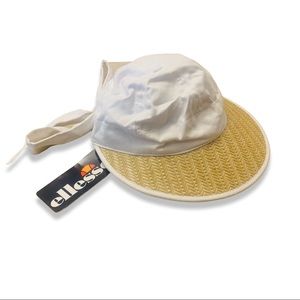 VTG Elysse White Tennis Visor Hat — NWOT